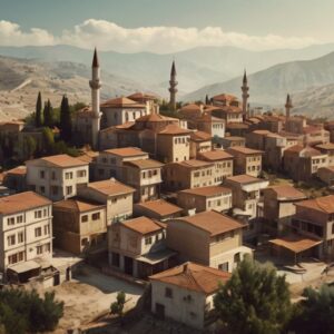 Türkiye’nin beşeri coğrafyasında nüfus, göç ve yerleşme konularını anlatan coğrafya temalı eğitim görseli