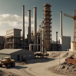 Türkiye’de maden, enerji kaynakları ve sanayi faaliyetlerini anlatan, sanayi tesisleri ve enerji üretimini gösteren coğrafya temalı eğitim görseli