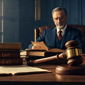 Yargı organını temsil eden adalet ve hukuk sembolleri